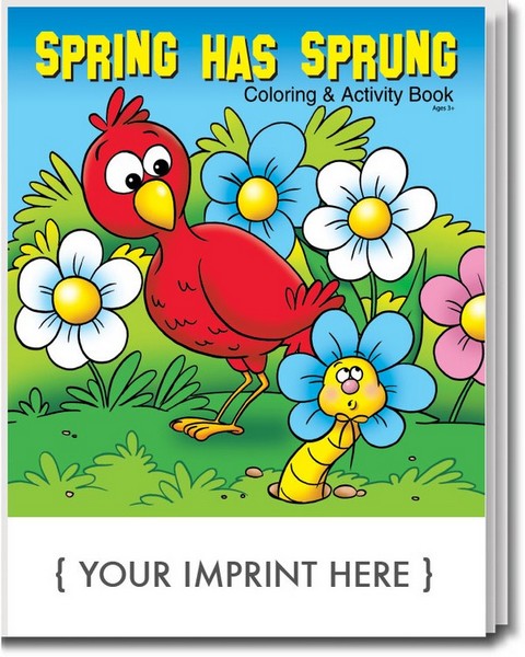 CS0448 Spring Has Sprung Coloring and Activity BOOK with Custom Imprin
